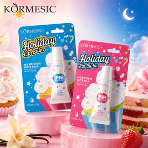 Bálsamo Labial Hidratante 24 Horas KORMESIC con Certificación Bpom, 10g, Sabor Fresa y Vainilla, Ligero y No Grasoso - Product Image 1