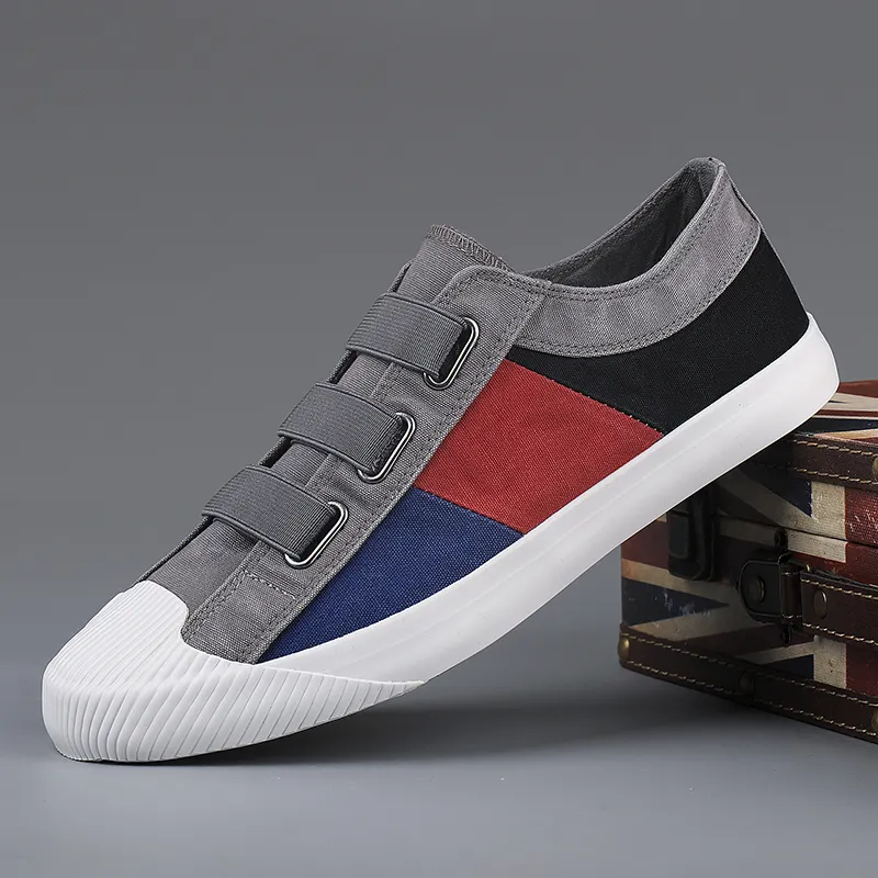 Commercio all'ingrosso diretto della fabbrica classico taglio basso vulcanizzato piano bianco bianco bianco Casual scarpe di tela Sneakers per gli uomini Zapatos