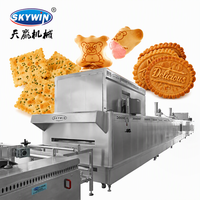 Machine à mouler les biscuits rotative de haute précision, machine industrielle de fabrication de galettes avec four de boulangerie électrique pour usine de snacks