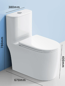 สุขภัณฑ์เซรามิกแบบกดสองปุ่ม ป้องกันกลิ่น สำหรับห้องน้ำในบ้าน - Product Image 4