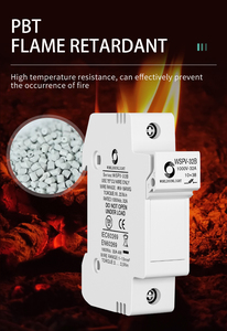 TUV IEC CE WSPV-32 gpv 10A 12A 15A 16A 20A 30A 50A 63A 10x38 1P 2P PV mảng 1000V năng lượng mặt trời DC cầu chì chủ cơ sở và liên kết - Product Image 4