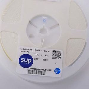 Factory Direct RR1608 0603L1155FT 0603 1608 Resistors Chip Resistors SMD Resistors 11.5Mohm 1% 1/10W Thick Film Resistor - Product Image 1