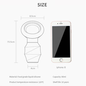 อุปกรณ์ปั๊มนมหน้าอกด้วยตนเองซิลิโคนเกรดอาหาร,ปั๊มน้ำสำหรับทารกที่ทานนมแม่ - Product Image 5
