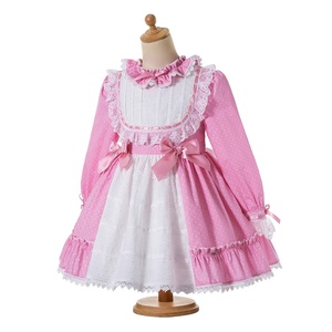 Pettigirl Pink Girls Kids Lace Princess <span class=keywords><strong>Vestidos</strong></span> Elegantes <span class=keywords><strong>vestidos</strong></span> de otoño para niña de cumpleaños con diadema - Product Image 2