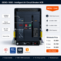 Disjoncteur ACB de type fixe avec contrôleur intelligent pour la protection contre les surcharges et les courts-circuits