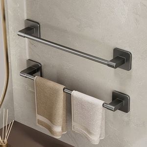 Hot Selling Modern Aluminum Alloy Towel Rack with Double Towel Bars 60cm Paper Towel Roll <b>Holder</b> Complete Bathroom Set - Product Image 3