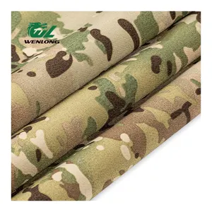 RTS 1000D 100%Poly ATY Camouflage Woven Fabric Anti Tearing Pu Coated Multicam For Tactical Vest