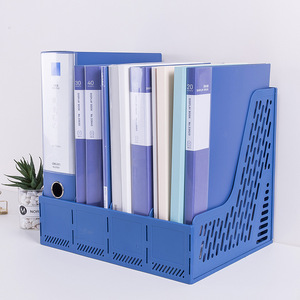 Deli File Holder 4-Part Blue Plastic Document Organizer Office Supplies Letter Holder - Product Image 5