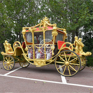 Charrette royale couleur cuivre entièrement fermée pour exposition, prix usine, 4 places, chariot électrique sans chevaux - Product Image 2