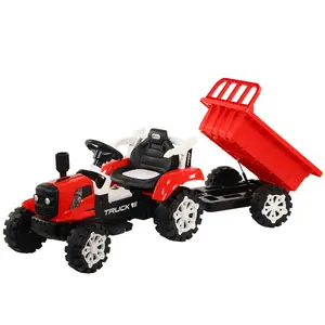 QS fábrica directa niños vehículo camión música 6V intelectual juguetes eléctricos Tractor niños paseo en coches para la venta