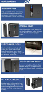 Imprimantes à jet d'encre portables Faith TIJ, mini imprimantes à jet d'encre portables, connectivité sans fil Wi-Fi, <span class=keywords><strong>imprimante</strong></span> avec encre à séchage rapide pour plusieurs matériaux - Product Image 3