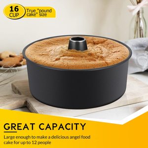 Venta caliente Angel Food Cake Pan 10 pulgadas Sartén <span class=keywords><strong>de</strong></span> tubo antiadherente <span class=keywords><strong>para</strong></span> hornear <span class=keywords><strong>Libra</strong></span> Pastel <span class=keywords><strong>de</strong></span> gasa Diseño <span class=keywords><strong>de</strong></span> <span class=keywords><strong>una</strong></span> pieza sartén <span class=keywords><strong>para</strong></span> hornear - Product Image 5