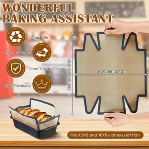 Non-Stick Food Grade <b>Silicone</b> Glass Fiber Pastry Mats Eco-Friendly Dishwasher Oven Safe Bread Loaf Pan Liner Dutch <b>Baking</b> Tools - Product Image 3