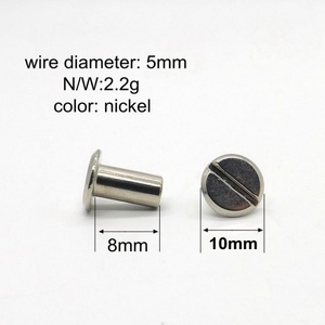 Tornillo Metálico Plateado YIWANG Tipo Chicago de 8mm, Tornillo para Encuadernación M5 - Product Image 3