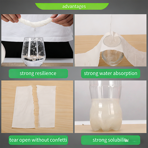 Serviettes en papier douces 3 plis, très absorbantes, sans peluches, pour usage quotidien, en sachet, pour la maison, le bureau, l'hôtel et les voyages - Product Image 5