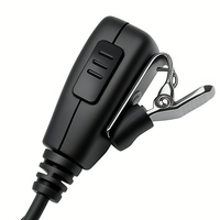 Casque à tube acoustique Radio bidirectionnelle avec bouton PTT Microphone de casque de talkie-walkie professionnel à deux broches pour Baofeng Kenwood