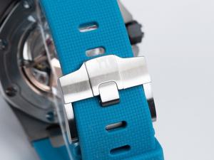 Nouvelle montre mécanique de luxe de qualité supérieure 42mm APF usine 3126 mouvement chronographe multifonction montre bleue - Product Image 6