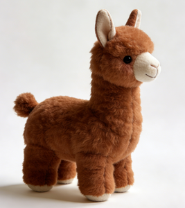 Lindo Peluche de Alpaca Marrón, Animal de Peluche Suave Relleno de Algodón PP para Cumpleaños de Niños - Product Image 2