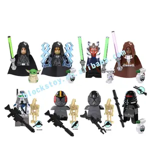 TV6105 Space Wars Ahsoka sace Windu Luke Skywalker dengan bayi Yoda Palpatine Commander Blackout action figure mainan blok bangunan