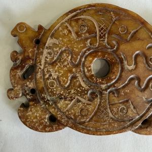 Liontin naga batu Birma ungu alami mainan ukiran buatan tangan seni rakyat - Product Image 2