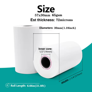Papel para Cajas Registradoras y Rollos de Papel Térmico Más Vendidos 57x30mm 57x40mm 57x50mm 80x50mm Papel para Recibos POS Directo de Fábrica - Product Image 3
