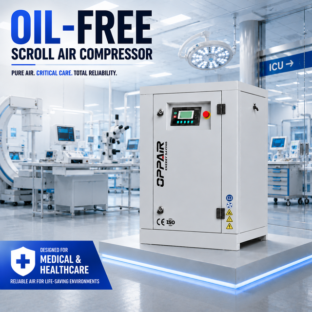 Factory Directly Sell High Quality Scroll Compressor 5.5kw 11kw 16.5kw Oil Free Compressor With One Year Warranty