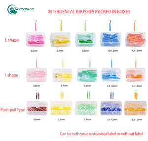 Personalizado 30PCs 60PCs palillos de dientes dentales <span class=keywords><strong>Interproximal</strong></span> Pick cepillos interdentales para adultos Fácil eliminación Función de limpieza de restos de alimentos - Product Image 5