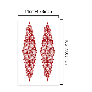 Tatouages temporaires au henné colorés, autocollants, motifs géométriques floraux, <span class=keywords><strong>tatouage</strong></span> imperméable adapté à la main, au poignet, au <span class=keywords><strong>bras</strong></span> - Product Image 2