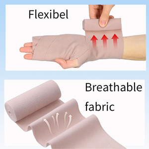Penjualan laris perban medis katun tinggi perban elastis dengan klip aluminium untuk lengan, kaki, lutut, kaki - Product Image 3