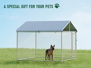 <strong>Extra</strong>-Tall Heavy Duty Outdoor <strong>Dog</strong> Cage Breathable Metal for <strong>Large</strong> Breeds Boxed Packaging - Product Image 3