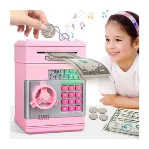 Мини-электронный креативный автоматический банкомат, сейф для наличных монет, копилка для монет, банка для детей