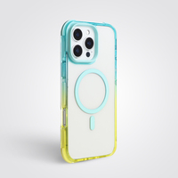 Étui de téléphone transparent Bayer pour iPhone Protection de caméra magnétique en métal antichoc avec des couleurs claires Aimant en métal
