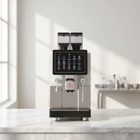 Machine à café professionnelle automatique commerciale, double chaudière en acier inoxydable, pression de 15 bars, avec conduites d'eau chaude et de vapeur