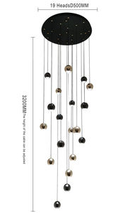 <span class=keywords><strong>Lustre</strong></span> d'escalier à haut plafond simple et moderne pour hôtel et maison <span class=keywords><strong>Lustre</strong></span> d'escalier rond suspendu - Product Image 6