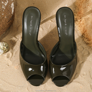 <span class=keywords><strong>Sandali</strong></span> con <span class=keywords><strong>tacco</strong></span> a spillo <span class=keywords><strong>sottile</strong></span> da donna, modello mule con punta aperta e dettagli a specchio, lucidi, estivi, per feste - Product Image 5