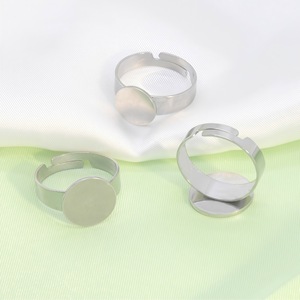 Stainless Steel Flat Round <b>Ring</b> Base Tray For <b>Ring</b> Making Unisex Jewelry Findings XYH84 - Product Image 1