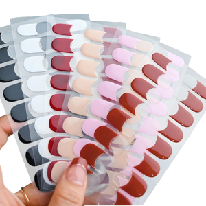 Envolturas de Gel <span class=keywords><strong>para</strong></span> Uñas de Lujo, Sin UV, Color Sólido Puro, <span class=keywords><strong>Programa</strong></span> de Marca Privada - Product Image 1