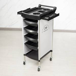 Modern Design Black Barber Trolley Stainless Steel Trolley Manicure - Product Image 3