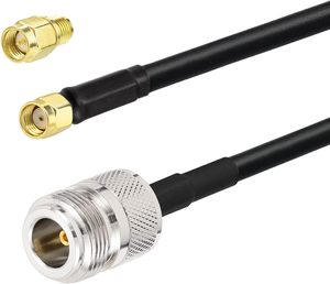 Câble coaxial RF personnalisé <span class=keywords><strong>10m</strong></span> RG58 cavalier N femelle vers <span class=keywords><strong>SMA</strong></span> mâle 50ohm câble d'antenne d'extension à faible perte pour la communication de signal - Product Image 1