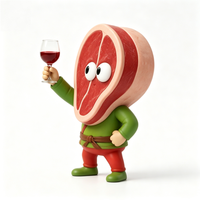Figurine d'action personnalisée en PVC en forme de steak, jouet d'art créatif de collection, cadeau promotionnel, souvenir de fête, décoration
