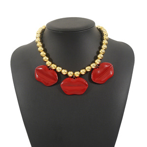 Nuova Collezione: Collana con Ciondolo in Lega di Zinco Placcata Oro 18k, Gioielli alla Moda, Collana con Perline, <span class=keywords><strong>Regalo</strong></span> <span class=keywords><strong>per</strong></span> Matrimonio - Product Image 3