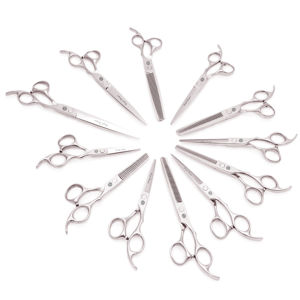 Gunting pangkas rambut baja Jepang, gunting salon profesional, baja Jepang, pisau tajam, pegangan ergonomis, penipis tegangan dapat disesuaikan Z1006 - Product Image 4