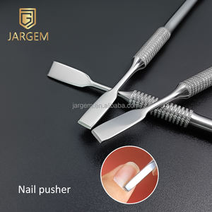 Poussoir à ongles en acier inoxydable pour peaux mortes, dissolvant de cuticules, outils double face pour ongles de doigts, vente en gros - Product Image 3