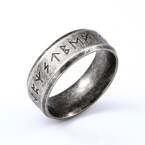 Anillos Vintage Resistentes al Agua y al Deslustre, Anillo Vikingo con Runas de Acero Inoxidable 316L de Buena Calidad para Hombre - Product Image 4