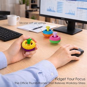 Silicone Thumb Rocker Fidget Toys for <strong>Kids</strong> Adults, Stress Relief Sensory Toy for Autism ADHD Anxiety, Fun Textures <strong>Gadgets</strong> - Product Image 5