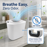 Compostador Eléctrico de Desechos de Alimentos de 4L, para Cocina, con Cámara de Trituración de Acero Inoxidable, Potente Motor Multigrind, Inodoro, para Uso en Interiores