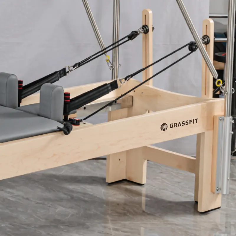 3 in 1 attrezzature per macchine da Studio di formazione Core Cadillac Bed con torre in legno di quercia Pilates Reformer