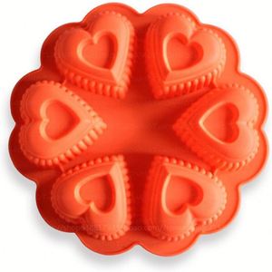 อุปกรณ์อบซิลิโคนรูปหัวใจ6ช่องแม่พิมพ์เค้กซิลิโคนรูปหัวใจ6ช่องเป็นมิตรกับสิ่งแวดล้อม - Product Image 6
