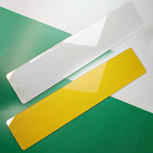 Plaque d'<span class=keywords><strong>Immatriculation</strong></span> de Voiture Acrylique Vierge Personnalisée du Royaume-Uni 11x52cm avec Chiffres et Lettres 4D et Films Réfléchissants Jaunes et Blancs - Product Image 6