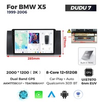 MEKEDE DUDUAUTO AUTO 2K Radio Multimedia con Pantalla Android 2 DIN FM WIFI BT 4G para BMW E39 E53 X5